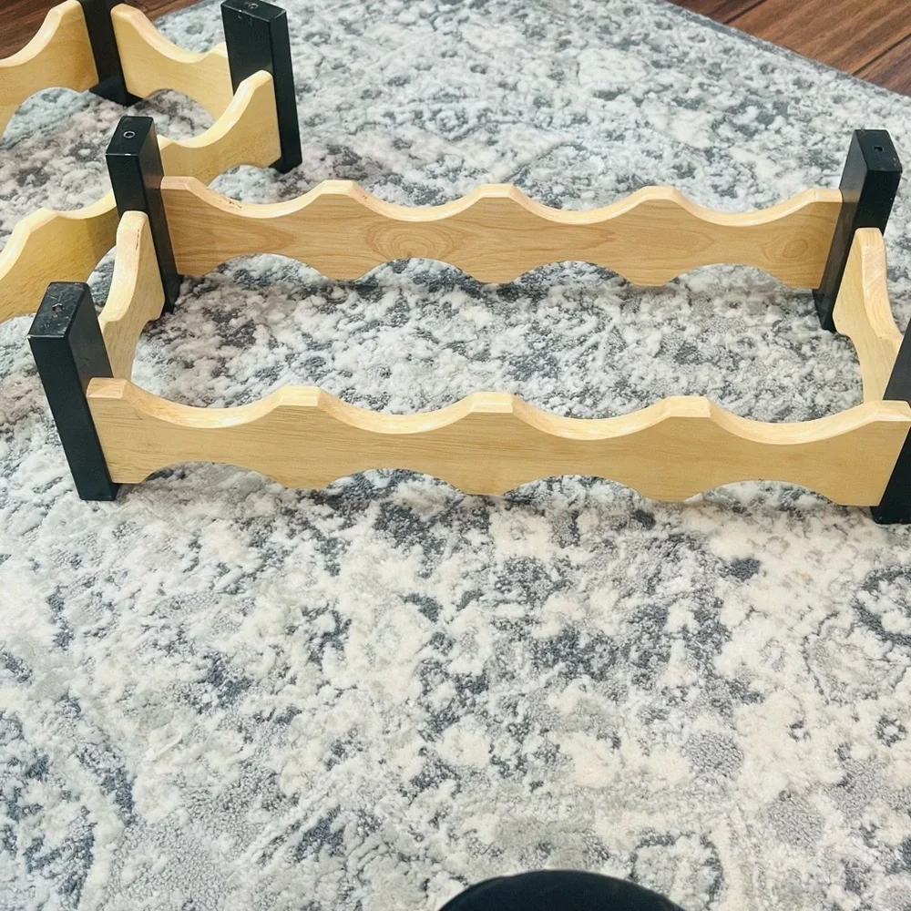 Tier Freestanding Wood Stackable Wine Rack-1 or 2 Tiers